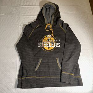 NFL Pittsburgh Steelers Team Apparel‎ Pullover Hoodie Women's Large Gray